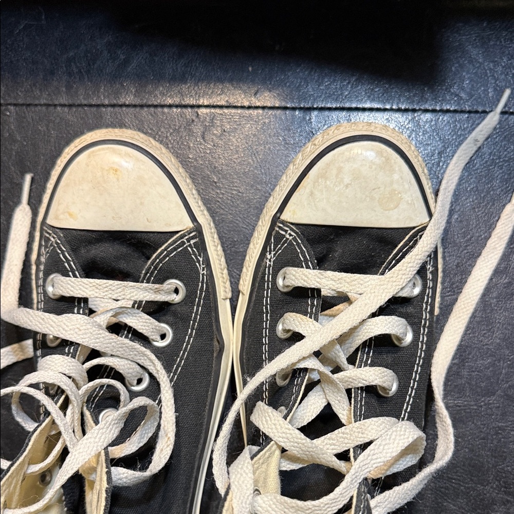 Converse Black and Cream High-Tops - Picture 6 of 7